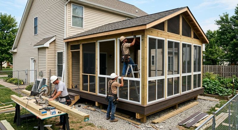 Enclosed Porch Construction in Dallas, TX
