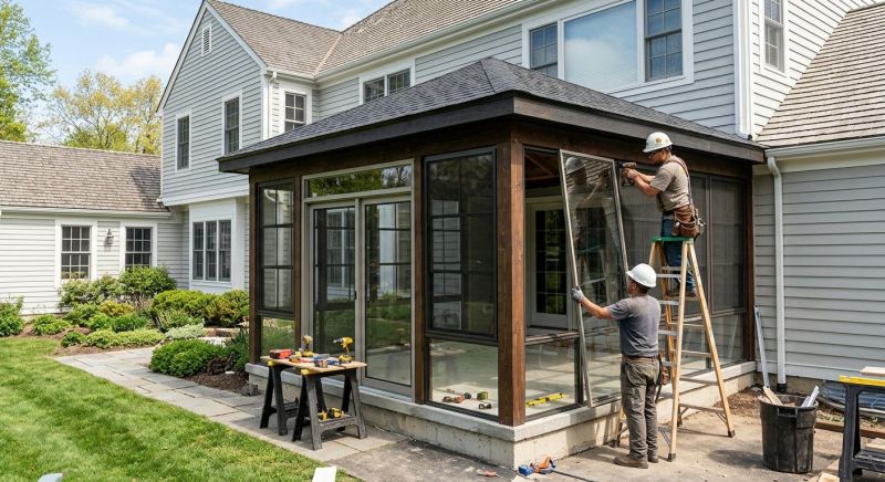 Porch Enclosure Installation in Austin, TX